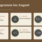 Kochworkshop im August 2