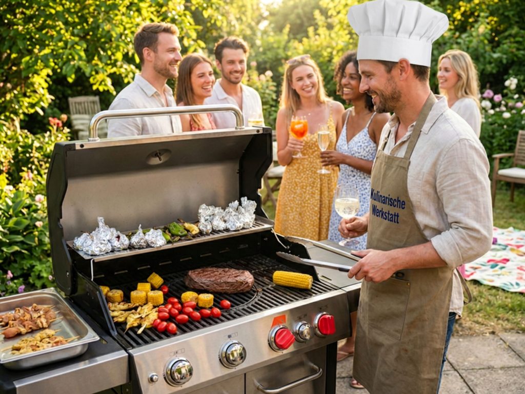 Grillen in unserem Garten mit tollen Drinks