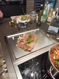 Die Rinderfilets in der Winebank Eltville bei unserem Kochkurs